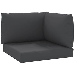 vidaXL Palettenkissen 3-tlg. Schwarz Oxford-Gewebe