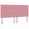 vidaXL Bett mit Stauraum und LED mit Matratze Rosa 200 x 200 cm Samt