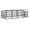 vidaXL Outdoor-Hundezwinger mit Dach Stahl 7,51 m&sup2;