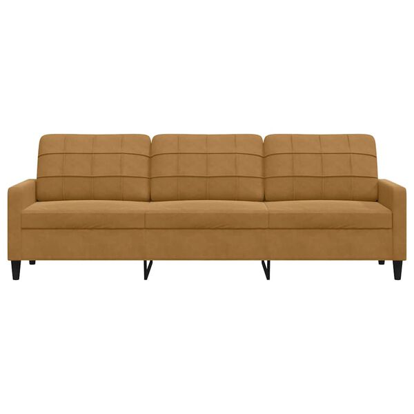 vidaXL 3-Sitzer-Sofa Braun 210 cm Samt