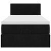 vidaXL Ottoman-Bett mit Matratze Schwarz 80x200 cm Samt