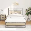 vidaXL Bettgestell ohne Matratze Sonoma-Eiche 107x203 cm Holzwerkstoff