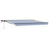 vidaXL Manueller Markisenrahmen mit LEDs Blau, Wei&szlig;, Anthrazit 4 x 2 m