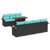 vidaXL Garten-Sofa-Set 8 stk. Schwarz Poly Rattan