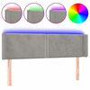 vidaXL LED Kopfteil Hellgrau 147x16x78/88 cm Samt