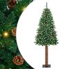 vidaXL Schlanker Weihnachtsbaum Gr&uuml;n 210 cm