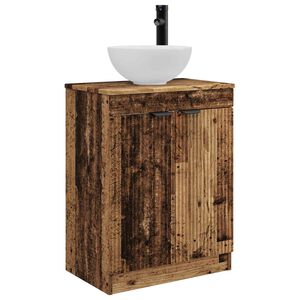 vidaXL Badezimmerschrank mit Waschbecken Altholz 54 x 35 x 83 cm