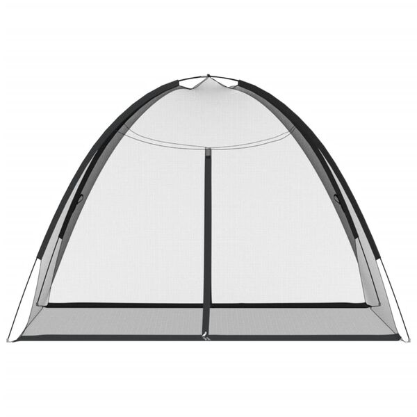 vidaXL Moskito-Netzzelt Mongolisch 220&nbsp;Schwarz&nbsp;200x150x140 cm