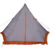 vidaXL Tipi-Familienzelt 6 Personen Grau und Orange Wasserdicht
