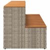 vidaXL Whirlpool-Stufen Hellgrau 100x50x50,5 cm Poly-Rattan und Akazie