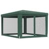 vidaXL Partyzelt mit 4 Mesh-Seitenwänden Grün 3x4 m HDPE