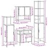 vidaXL Badezimmerm&ouml;bel Set mit Regal 4 pcs Altholz Holzwerkstoff