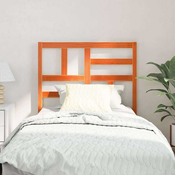vidaXL Bettkopfteil Wachsbraun 80,5 x 4 x 104 cm Massives Kiefernholz