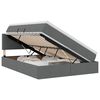 vidaXL LED-Speicherbett mit Matratze Dunkelgrau 140 x 200 cm Stoff