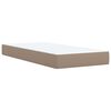 vidaXL Boxspringbett Matratze Cappuccino-Braun 100x200cm Kunstleder