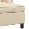 vidaXL Lounge-Liege mit Kissen Creme 91 x 157 x 91 cm Stoff
