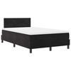 vidaXL LED Boxspringbett mit Matratze Schwarz 120 x 190 cm Samt