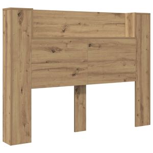 vidaXL Kopfteil-Schrank mit LED Artisan-Eiche Holzwerkstoff