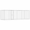 vidaXL Hundek&auml;fig Silber 600 x 200 x 200 cm Verzinkter Stahl