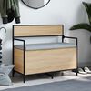 vidaXL Sitzbank mit Stauraum Sonoma-Eiche 85,5x42x73,5cm Holzwerkstoff