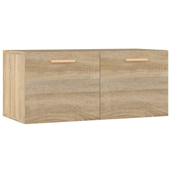vidaXL Wandschrank Sonoma-Eiche 80x35x36,5 cm Holzwerkstoff