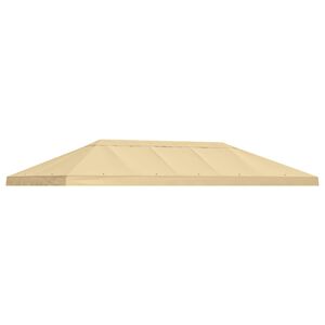 vidaXL Pavillon-Blendenbezug 6 x 3 m Creme Polyester 190