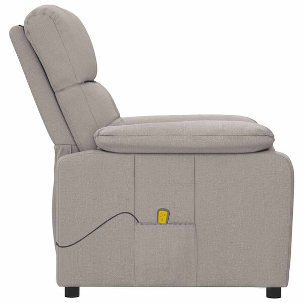 vidaXL Massagesessel Taupe Stoff