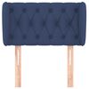 vidaXL Kopfteil mit Ohren Blau 83x23x78/88 cm Stoff