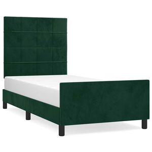 vidaXL Bettgestell ohne Matratze Dunkelgr&uuml;n 80x200 cm Samt