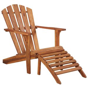 vidaXL Adirondack-Gartensessel mit Fu&szlig;ablage Akazie Massivholz