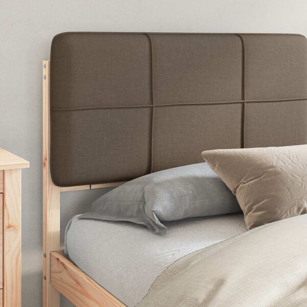 vidaXL Bettgestell mit gepolstertem Kopfteil Taupe 180 x 200 cm