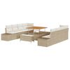vidaXL Garten-Sofa-Set mit Kissen mit Speicher 11 pcs Beige und Creme