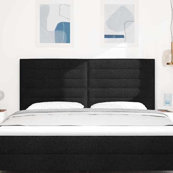 vidaXL Kopfteil Schwarz 180 cm Stoff