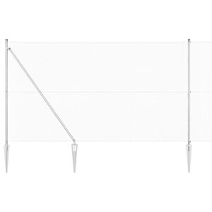 vidaXL Zaunpfosten Silber