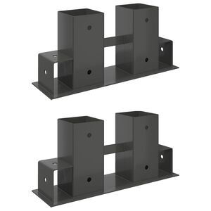 vidaXL Hilfsmittel f&uuml;r Holzstapel 2 Stk. Anthrazit 34 x 10 x 15 cm