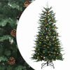 vidaXL K&uuml;nstlicher klappbarer Weihnachtsbaum 150 cm 150 LEDs