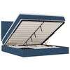 vidaXL Ottoman-Bett mit Matratze Blau 180x200 cm Stoff