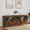 vidaXL Sideboard mit LED-Leuchten R&auml;uchereiche 181,5x37x67 cm