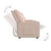 vidaXL Relaxsofa 4-Sitzer mit Getr&auml;nkehaltern Creme Stoff