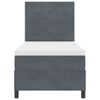 vidaXL Boxspringbett mit Matratze Dunkelgrau 100 x 200 cm Samt