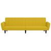 vidaXL Schlafsofa 2-Sitzer Gelb Samt