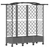 vidaXL Hochbeet mit Rankgitter und Dach Hellgrau 163 x 40 x 129 cm PP