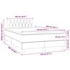 vidaXL Boxspringbett mit Matratze Dunkelblau 120x200 cm Samt