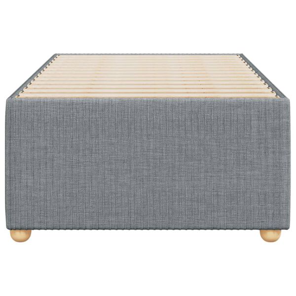 vidaXL Bettgestell ohne Matratze Hellgrau 90x200 cm Stoff