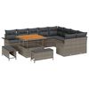 vidaXL Garten-Sofa-Set 12 pcs Grau Poly-Rattan