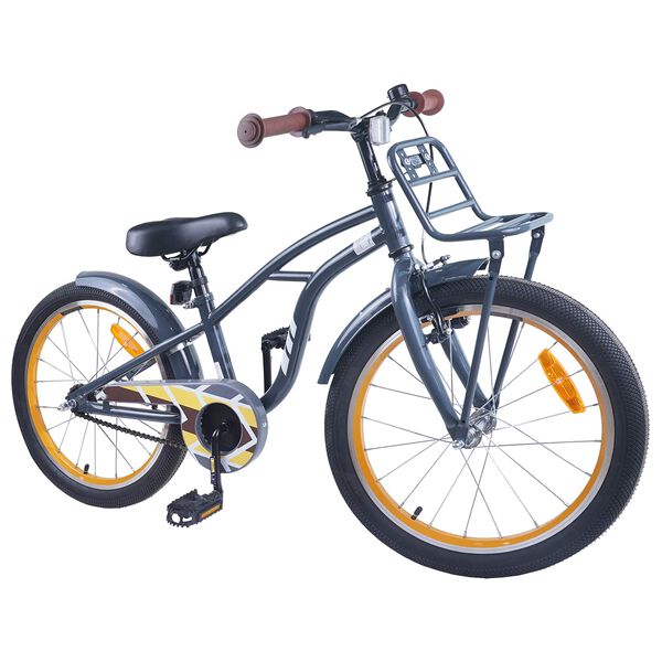 vidaXL Kinderfahrrad 18 Zoll f&uuml;r 5-7 Jahre alt Dunkelgrau