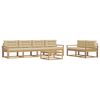 vidaXL Outdoor-Sofagarnitur 6 stk. Wei&szlig; und Beige
