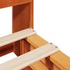 vidaXL Massivholzbett mit Regal ohne Matratze Wachsbraun 120x190 cm
