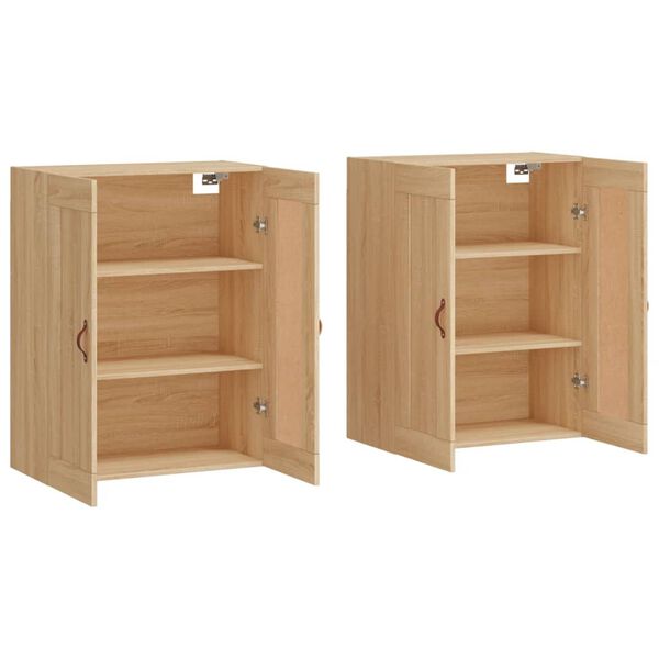 vidaXL Wandschr&auml;nke 2 Stk. Sonoma-Eiche Holzwerkstoff