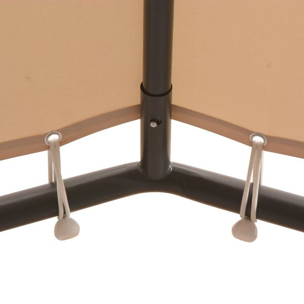 vidaXL Pavilion Partyzelt Überdachung 3x3 m Stahl Beige